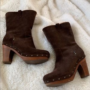 Suede Fur Lined Boots